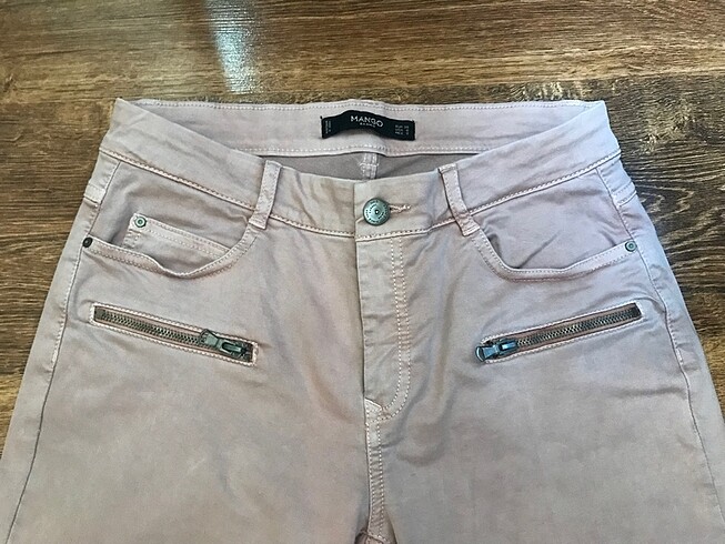 Mango Mango biker pantolon Gülkurusu