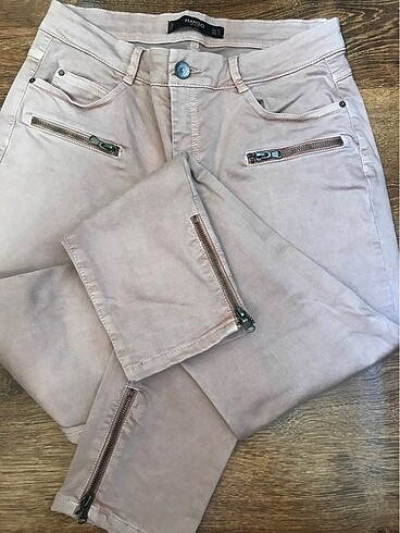 38 Beden ten rengi Renk Mango biker pantolon Gülkurusu