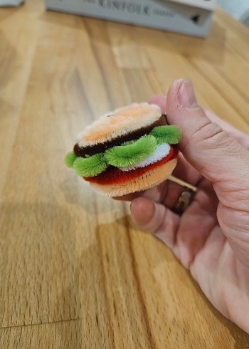 Sevimli hamburger anahtarlık - Görsel 2