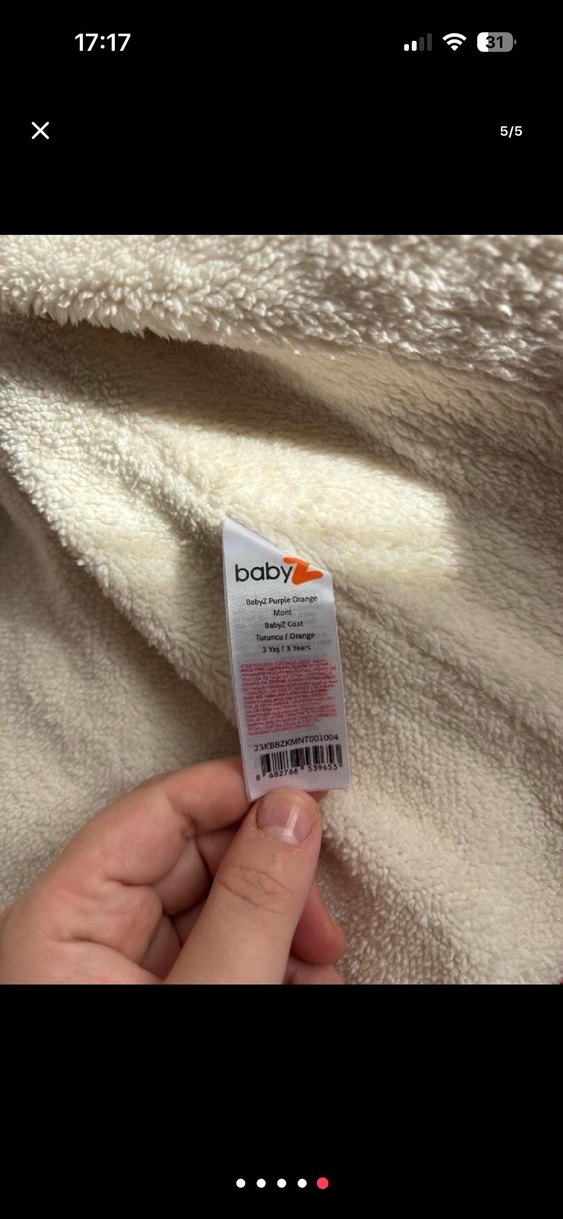 Çocuk Kırmızı Kürklü Ceket - Görsel 5