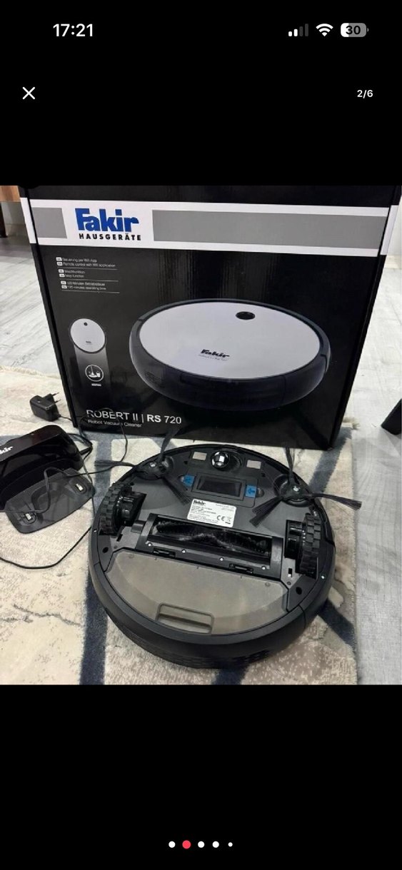 Fakir Robot Süpürge RS 720 Gri-Beyaz - Görsel 2