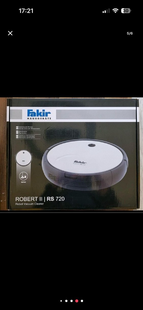 Fakir Robot Süpürge RS 720 Gri-Beyaz - Görsel 5
