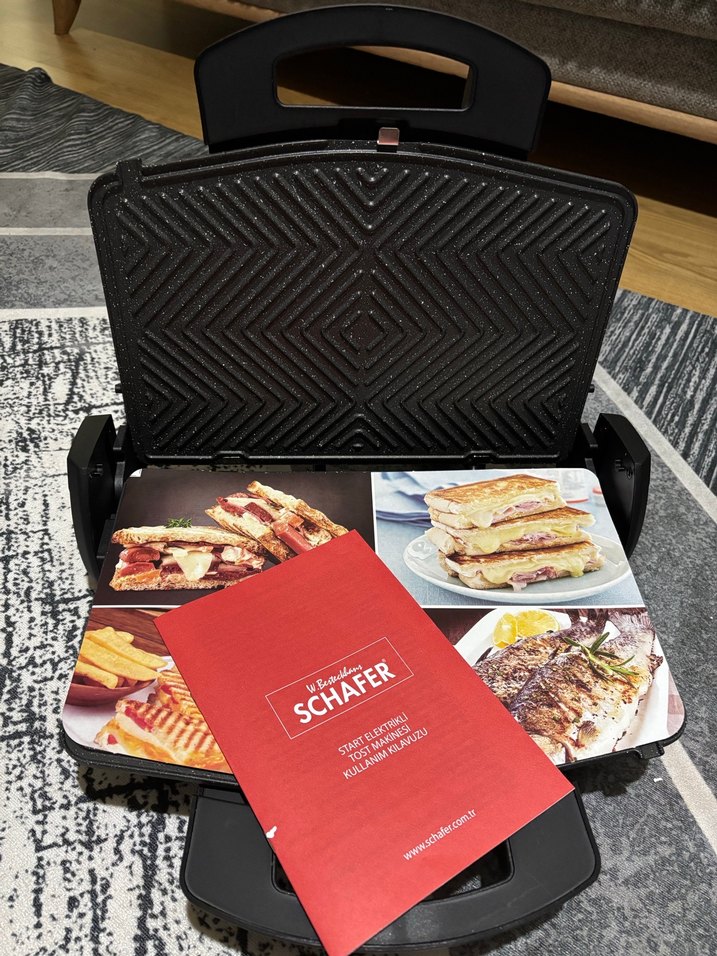 Sıfır kutulu garantili Schafer  Kahverengi Tost Makinesi - Görsel 3