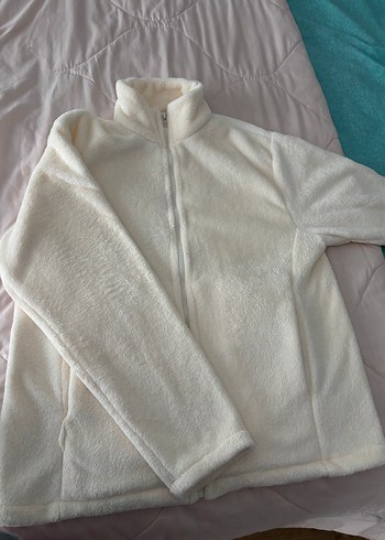 Beyaz Peluş Kadın Ceket - Görsel 5