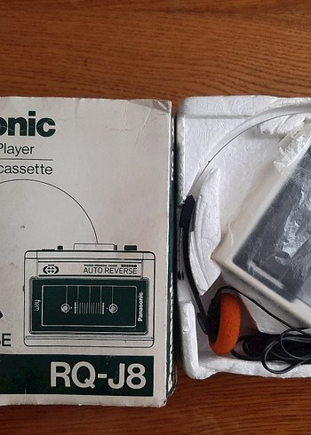 Panasonic RQ-J8 Auto Reverse Kutulu Vintage Walkman Full Set - Görsel 2