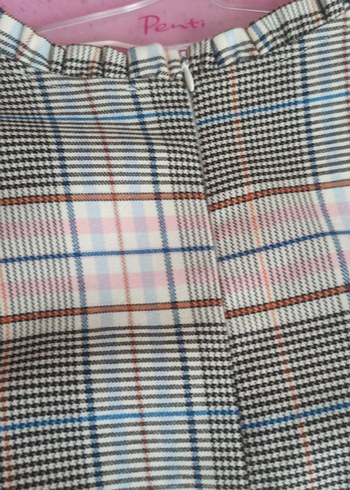 Gri Ekose Pilili Kadın Elbise - Görsel 5