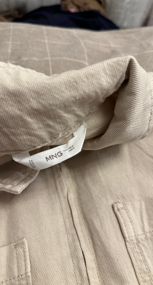 Bej Keten Kadın Tulum, Kısa Kollu, Salaş Kesim - Görsel 3