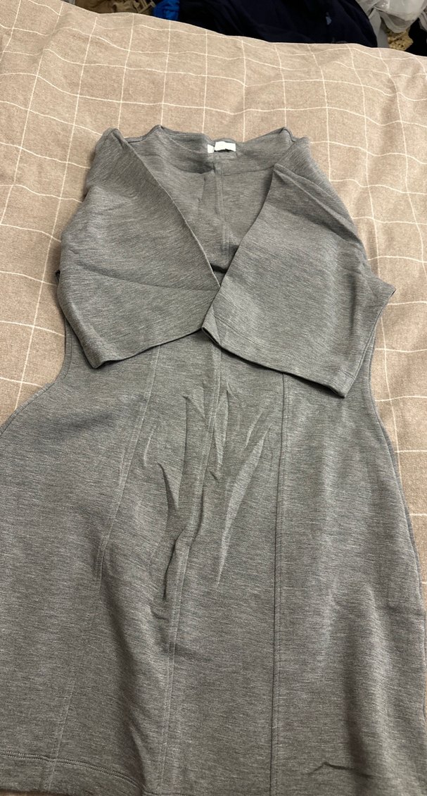 Gri Fitilli Midi Kadın Elbise - Görsel 2