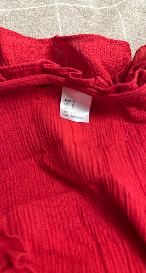 Hm Kırmızı Fırfırlı Elbise - Görsel 2