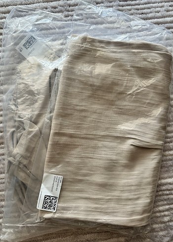 Bej Pilili Kadın Keten Pantolon - Görsel 3