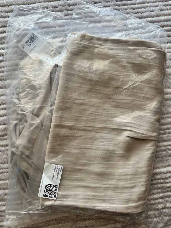 Bej Pilili Kadın Keten Pantolon - Görsel 3