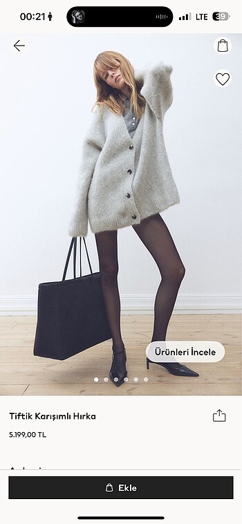 H&M Hm oversize hırka