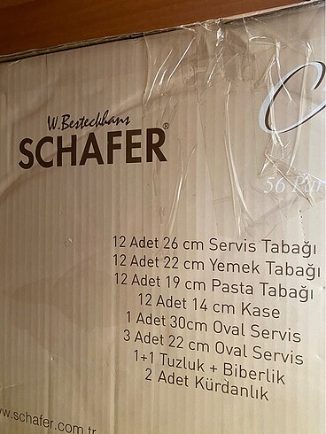 Beden Schafer yemek takımı