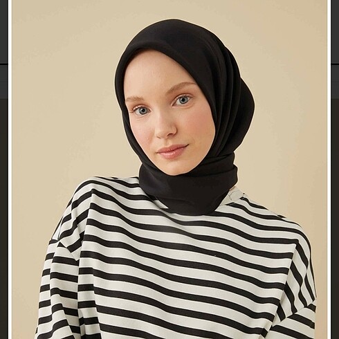 FreshScarfs Pamuk İpek Eşarp Siyah Rengi