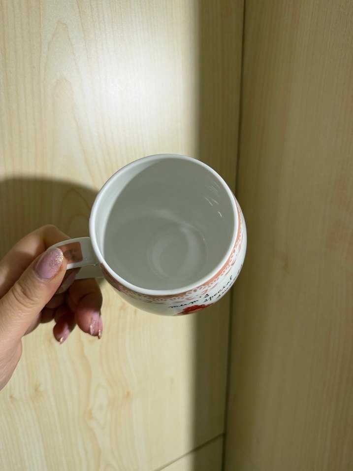 Beyaz Pastel Desenli Kupa - Görsel 2