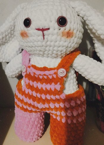Pastel Pembe Tavşan Peluş Oyuncak