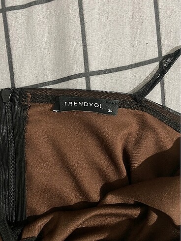 s Beden Trendyol milla kahverengi elbise