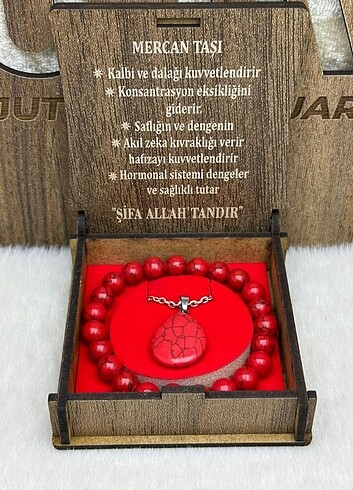 Mercan Taşı Kolyesi ve Bileklik 