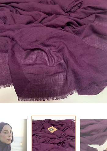 Mürdüm Pamuk Şal - Görsel 2