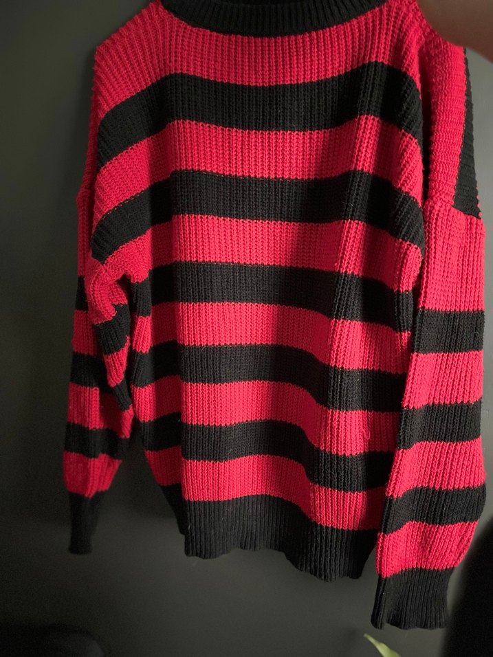 Kurt Cobain Grunge Çizgili Kazak - Görsel 3