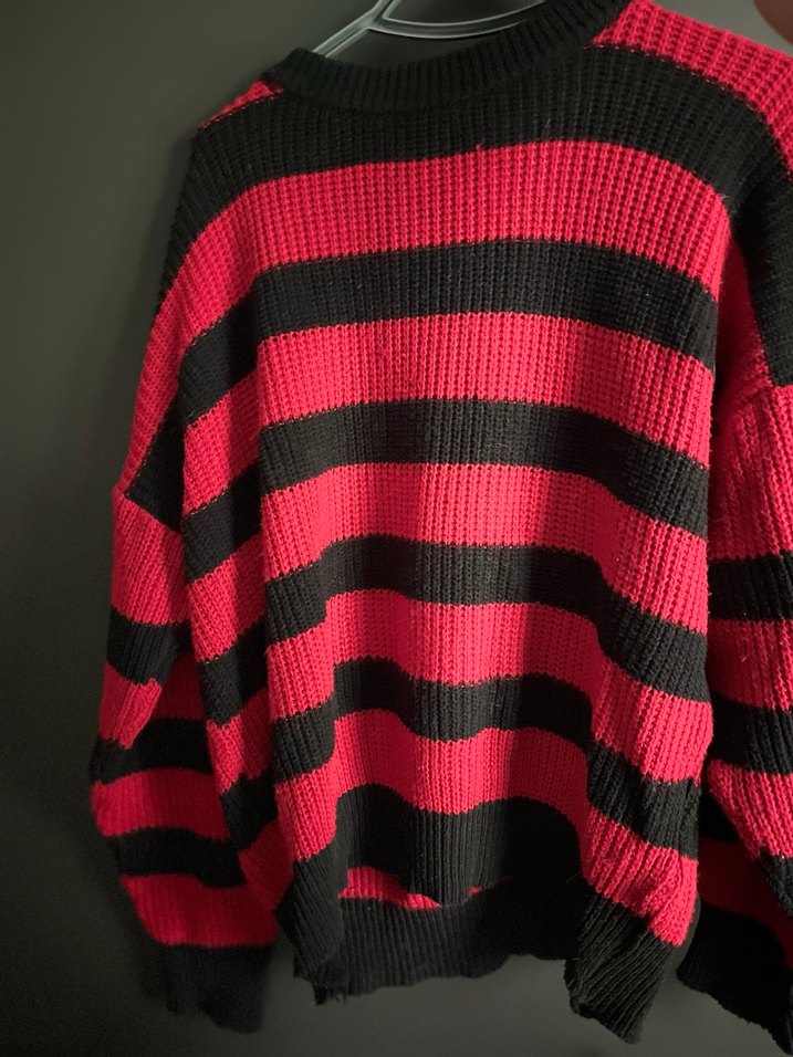 Kurt Cobain Grunge Çizgili Kazak - Görsel 2