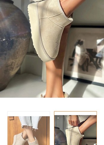 İçi kürklü kadın süet bot ugg - Görsel 2