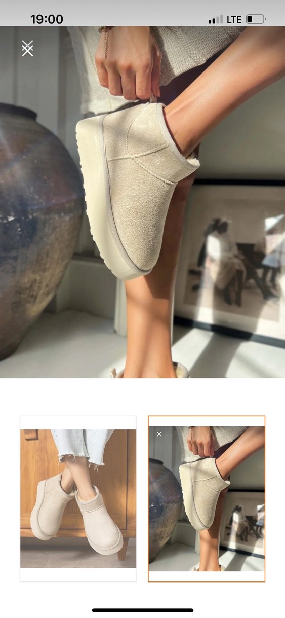 İçi kürklü kadın süet bot ugg - Görsel 2