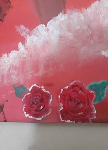 El yapımı ayrılık yağlı boya tablosu  - Görsel 3