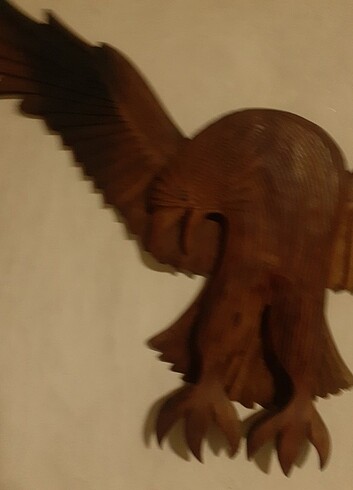 Ahşap el oyması kartal - Görsel 3