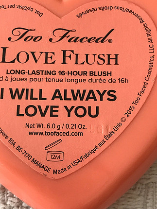 Too Faced Too faced Love Flush Blush I Will Always Love You