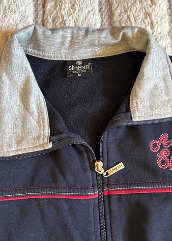 Unisex Lacivert Fermuarlı eşofman üstü - Görsel 2