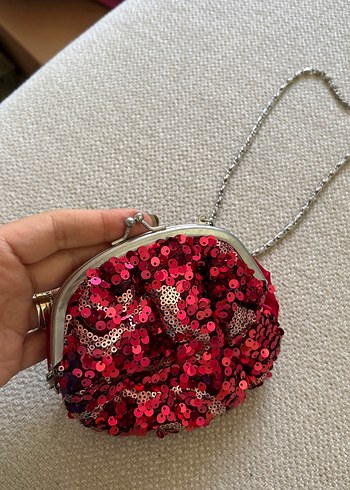 Boncuk İşlemeli Pembe Kadın Çanta - Görsel 3