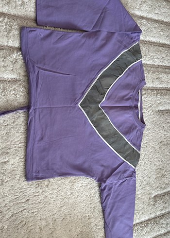 Mor Gri Kadın Sweatshirt - Görsel 2