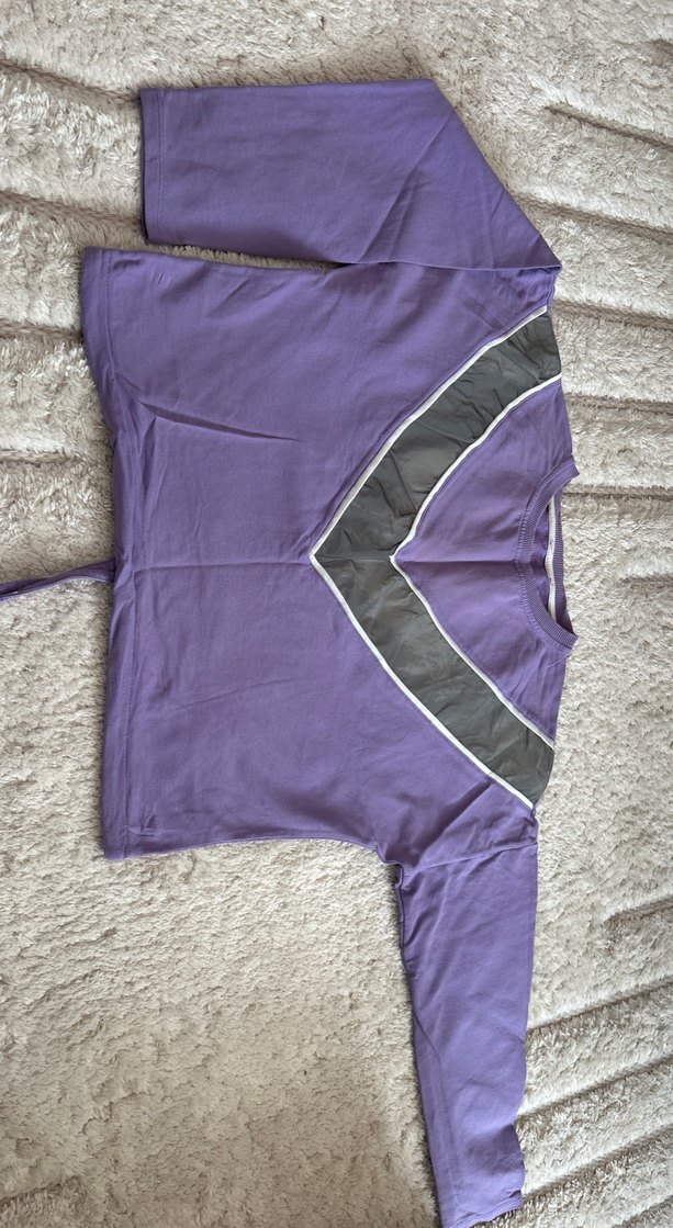 Mor Gri Kadın Sweatshirt - Görsel 2