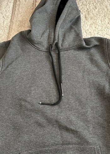 Gri Kapüşonlu Rahat Kesim Sweatshirt - Görsel 2