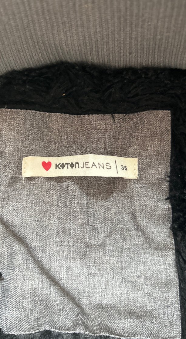 Gri Kadın Midi Kışlık Kürklü Mont - Görsel 3