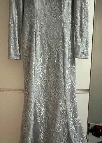 Gri nişanlık abiye - Görsel 5