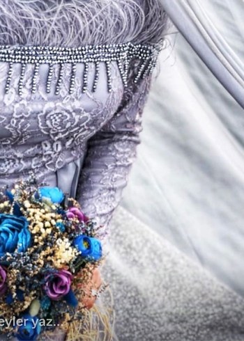 Gri nişanlık abiye - Görsel 3