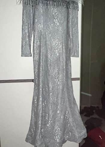 Gri nişanlık abiye - Görsel 6