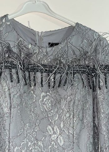 Gri nişanlık abiye - Görsel 7