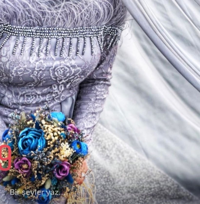 Gri nişanlık abiye - Görsel 3