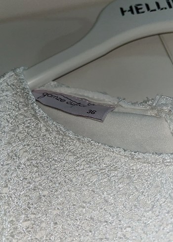 Beyaz Uzun Keten Elbise - Görsel 5