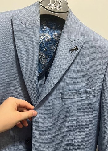 Gri Erkek Ofis Takımı Notch Yaka - Görsel 2