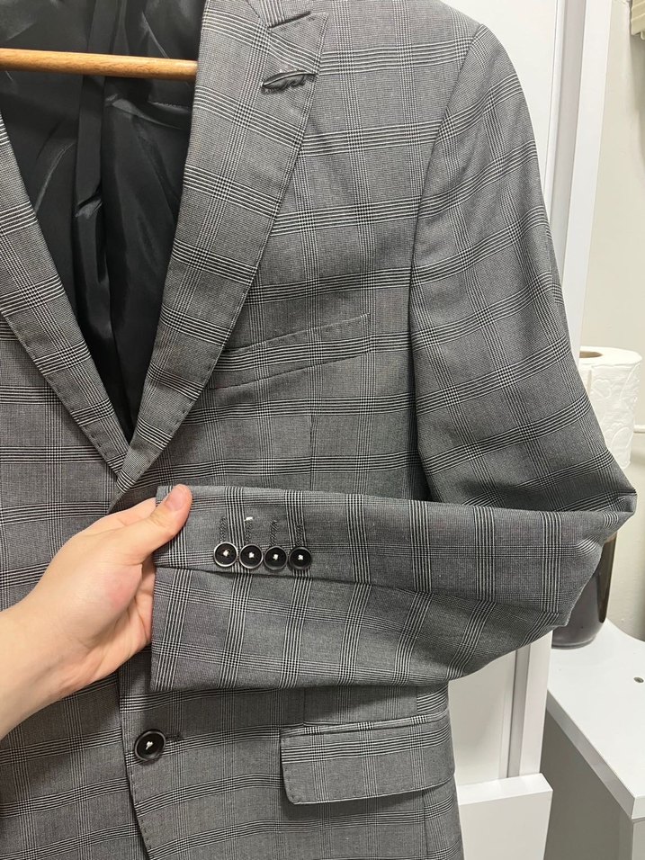 Gri Düğmeli Erkek damatlık takım - Görsel 3