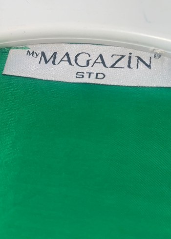 Uzun Kollu Parlak Yeşil Kadın Gömlek - Görsel 5