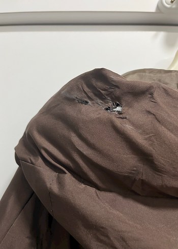 Düğmeli Kahverengi Kadın Kışlık Mont - Görsel 4