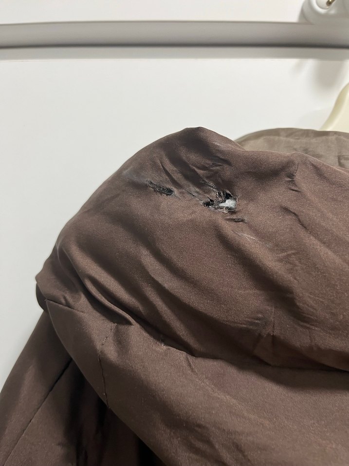 Düğmeli Kahverengi Kadın Kışlık Mont - Görsel 4