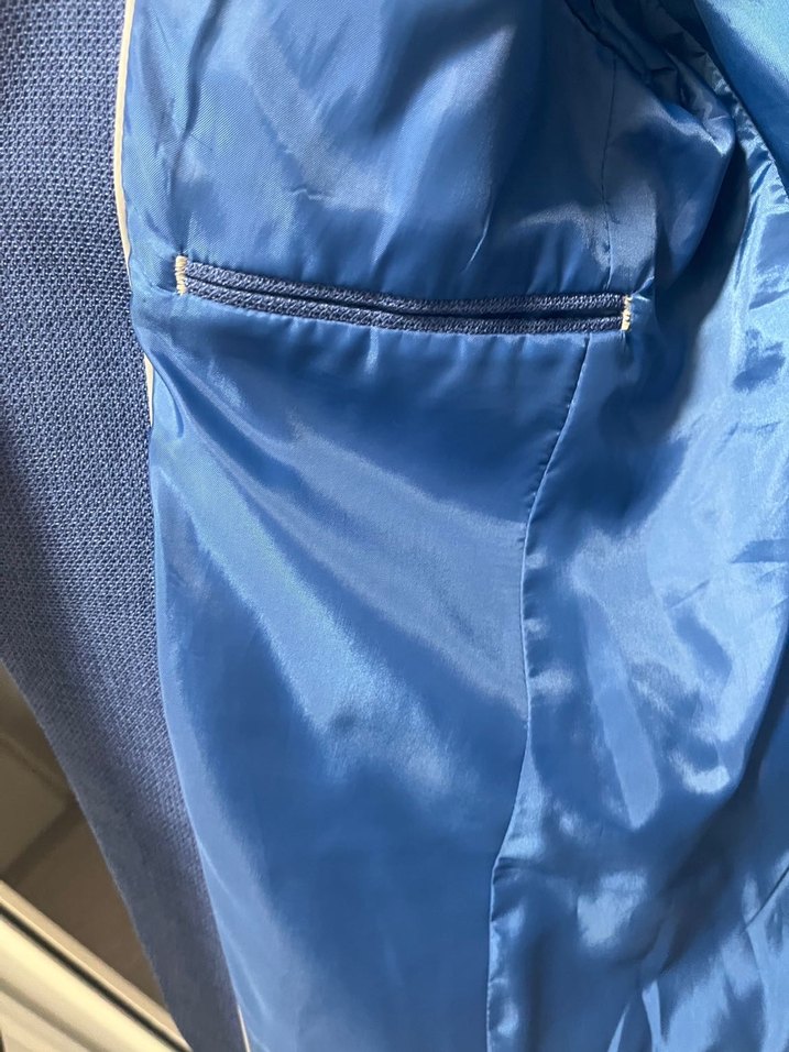 Mavi erkek şık ceket - Görsel 5