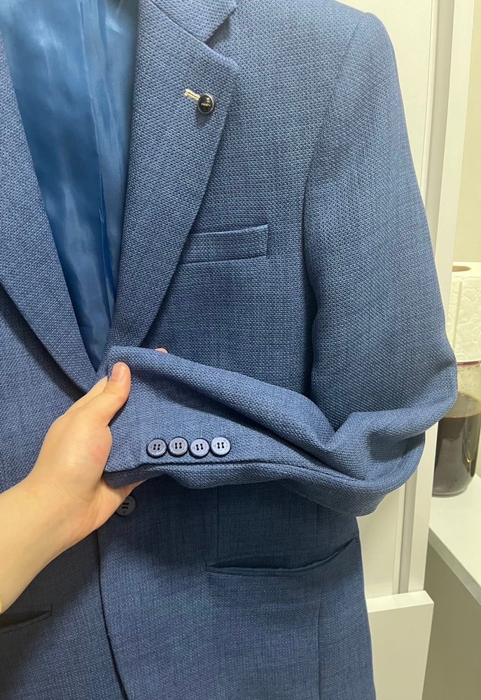 Mavi erkek şık ceket - Görsel 2