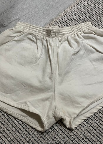 Beyaz kot Mini Şort - Görsel 2